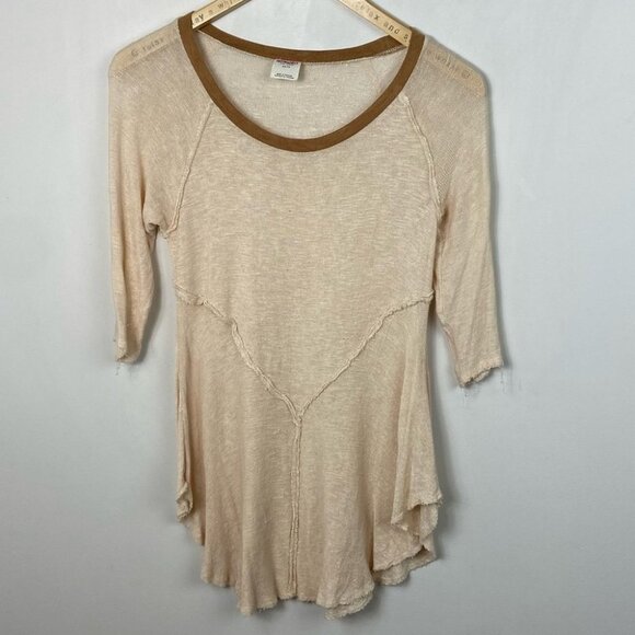 Free People Weekend Layering Top Tea Size XS Brown Revolve Lightweight Bohemian - Picture 9 of 10